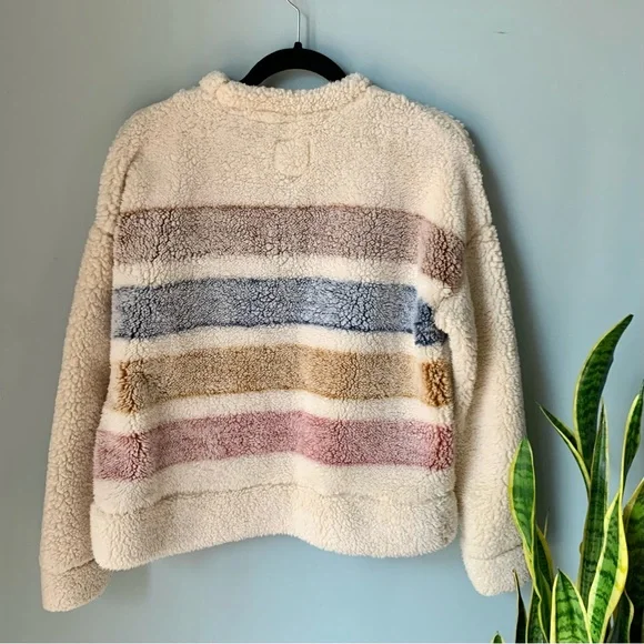 ❗️Sold❗️[ Thread & Supply ] Fairlyn Crewneck Sherpa Pullover Sweater • S - Picture 9 of 11